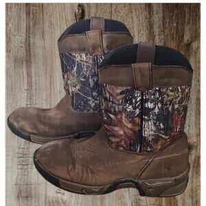 Designer boys size 6 boots cowboy outdoor work camo hunt